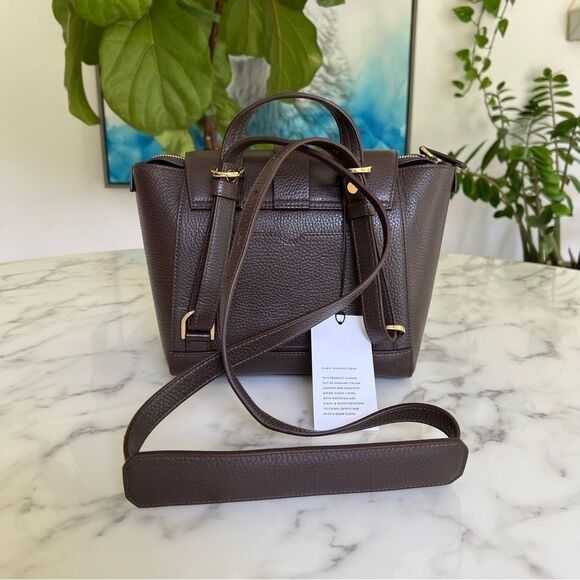 Senreve Mini Maestra Backpack Crossbody Bag Chocolate Brown Dolce Leather main image 15